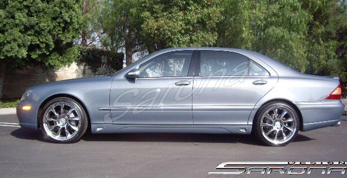 Custom Mercedes S Class Side Skirts  Sedan (2000 - 2006) - $690.00 (Part #MB-023-SS)